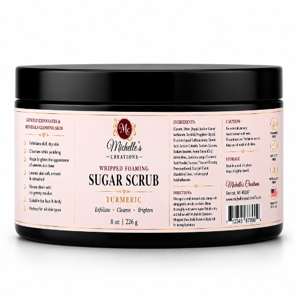 Turmeric Whipped Foaming Sugar Scrub