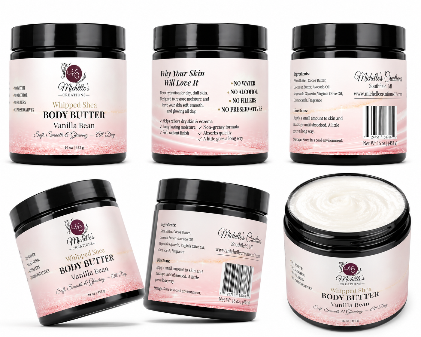 16oz Whipped Shea Body Butter